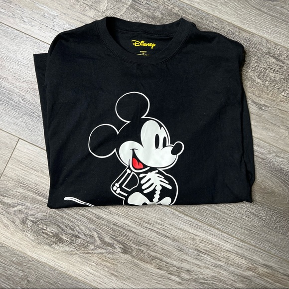 Disney Boys Black Mickey Mouse Halloween Long Sleeve T-Shirt Skeleton Sh… - Picture 8 of 8